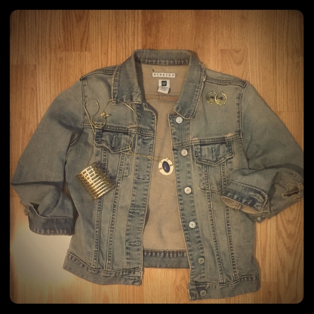 Distressed Denim Jacket